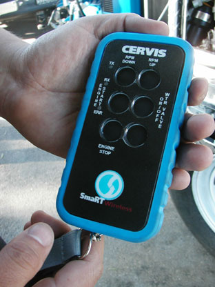 Optional Cervis wireless handheld pendant remote for Harben jetters