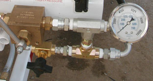 Optional adjustable diverter valve for Harben jetters