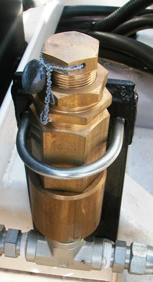 Optional pressure relief valve for Harben jetters