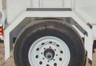 Optional square fender for Harben Model E trailer jetters